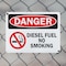 Signmission Diesel Fuel No Smoking with Graphic Danger Sign, Plastic, 10in W x 7in L, 2PK OS-2PACK-DS-P-710-L-19325 - alternate 8